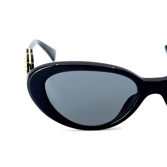 New! Versace Black Sunglasses with Gold Medusa Detail (box and dust cloth). main image 5